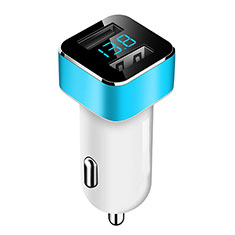 3.1A Adaptateur de Voiture Chargeur Rapide Double USB Port Universel pour Accessories Da Cellulare Bastone Selfie Bleu Ciel