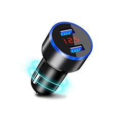 3.1A Adaptateur de Voiture Chargeur Rapide Double USB Port Universel K03 pour Accessories Da Cellulare Tappi Antipolvere Noir