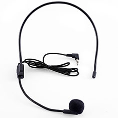 3.5mm Mini Microphone de Poche Elegant Karaoke Haut-Parleur K03 pour HTC Desire 22 Pro 5G Noir