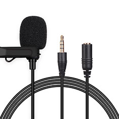 3.5mm Mini Microphone de Poche Elegant Karaoke Haut-Parleur K06 pour Wiko Power U10 Noir