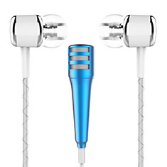 3.5mm Mini Microphone de Poche Elegant Karaoke Haut-Parleur M01 pour Realme Q3 5G Bleu