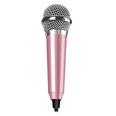 3.5mm Mini Microphone de Poche Elegant Karaoke Haut-Parleur M04 pour Sharp Aquos R7s Rose