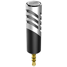 3.5mm Mini Microphone de Poche Elegant Karaoke Haut-Parleur M09 pour Motorola Moto G10 Power Argent