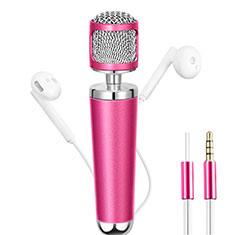 3.5mm Mini Microphone de Poche Elegant Karaoke Haut-Parleur pour Xiaomi Galaxy S20 5G Rose