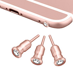 Bouchon Anti-poussiere Jack 3.5mm Android Apple Universel D02 pour Vivo iQOO 10 Pro 5G Or Rose