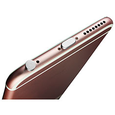 Bouchon Anti-poussiere Lightning USB Jack J02 pour Apple iPhone 5C Argent