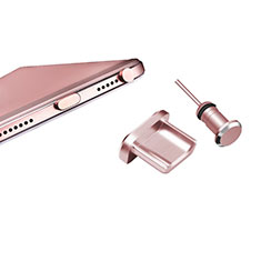 Bouchon Anti-poussiere USB-B Jack Android Universel H01 pour Huawei Y9 2019 Or Rose