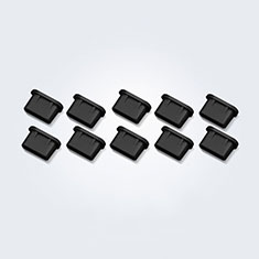 Bouchon Anti-poussiere USB-C Jack Type-C Universel 10PCS H01 pour Apple iPhone 16 Noir