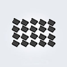 Bouchon Anti-poussiere USB-C Jack Type-C Universel 20PCS pour Vivo iQOO U3 5G Noir
