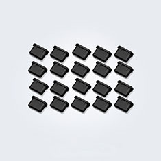 Bouchon Anti-poussiere USB-C Jack Type-C Universel 20PCS pour Apple iPhone 16 Plus Noir