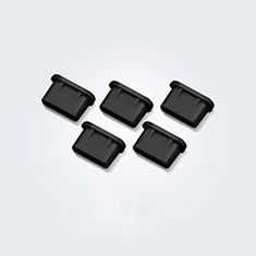 Bouchon Anti-poussiere USB-C Jack Type-C Universel 5PCS H01 pour Sharp Aquos Sense4 Basic Noir
