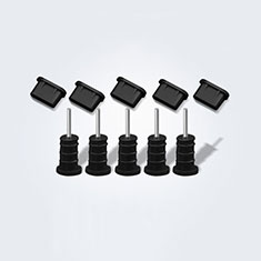 Bouchon Anti-poussiere USB-C Jack Type-C Universel 5PCS pour Huawei Y9 2019 Noir
