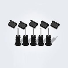 Bouchon Anti-poussiere USB-C Jack Type-C Universel 5PCS pour Apple iPad Pro 11 (2022) Noir