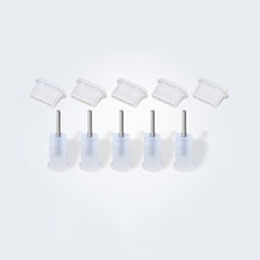 Bouchon Anti-poussiere USB-C Jack Type-C Universel 5PCS pour Apple iPhone 15 Blanc