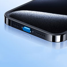 Bouchon Anti-poussiere USB-C Jack Type-C Universel H01 pour Apple iPhone 15 Pro Bleu