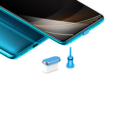 Bouchon Anti-poussiere USB-C Jack Type-C Universel H03 pour Sharp Aquos Sense4 Basic Bleu