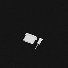 Bouchon Anti-poussiere USB-C Jack Type-C Universel H04 pour Vivo iQOO U1 Blanc