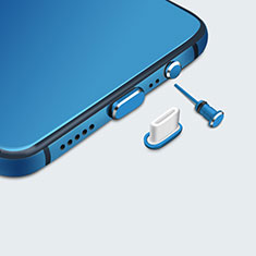 Bouchon Anti-poussiere USB-C Jack Type-C Universel H05 pour Sharp Aquos Sense4 Basic Bleu