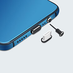 Bouchon Anti-poussiere USB-C Jack Type-C Universel H05 pour Samsung Galaxy A7 Duos SM-A700F A700FD Noir