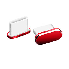 Bouchon Anti-poussiere USB-C Jack Type-C Universel H06 pour Vivo Y32t Rouge