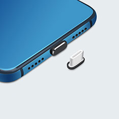 Bouchon Anti-poussiere USB-C Jack Type-C Universel H07 pour Samsung Galaxy A7 Duos SM-A700F A700FD Noir