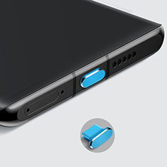 Bouchon Anti-poussiere USB-C Jack Type-C Universel H08 pour Sharp Aquos Sense4 Basic Bleu