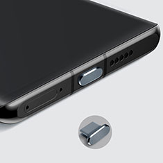 Bouchon Anti-poussiere USB-C Jack Type-C Universel H08 pour Huawei Honor 8X Max Gris Fonce