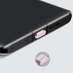 Bouchon Anti-poussiere USB-C Jack Type-C Universel H08 pour Sharp Aquos R7s Or Rose