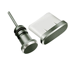 Bouchon Anti-poussiere USB-C Jack Type-C Universel H09 pour Vivo iQOO U3 5G Noir