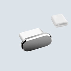 Bouchon Anti-poussiere USB-C Jack Type-C Universel H10 pour Vivo iQOO Neo7 5G Gris Fonce
