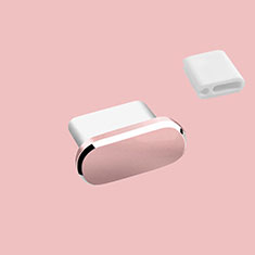 Bouchon Anti-poussiere USB-C Jack Type-C Universel H10 pour Oppo Find N2 5G Or Rose