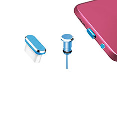 Bouchon Anti-poussiere USB-C Jack Type-C Universel H12 pour Oppo A16K Bleu