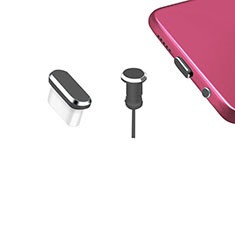 Bouchon Anti-poussiere USB-C Jack Type-C Universel H12 pour Huawei Honor 8X Max Gris Fonce