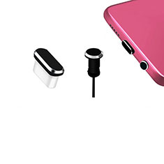 Bouchon Anti-poussiere USB-C Jack Type-C Universel H12 pour Accessoires Telephone Support De Voiture Noir