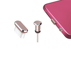 Bouchon Anti-poussiere USB-C Jack Type-C Universel H12 pour Apple iPhone 16 Plus Or Rose