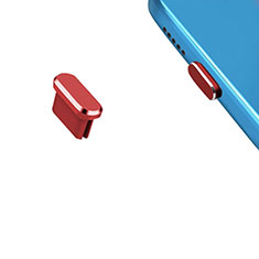 Bouchon Anti-poussiere USB-C Jack Type-C Universel H13 pour Apple iPhone 15 Pro Rouge