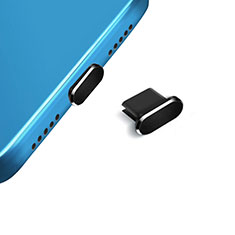 Bouchon Anti-poussiere USB-C Jack Type-C Universel H14 pour Samsung Galaxy A7 Duos SM-A700F A700FD Noir