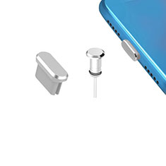 Bouchon Anti-poussiere USB-C Jack Type-C Universel H15 pour Huawei Wiko Wim Lite 4G Argent