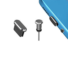 Bouchon Anti-poussiere USB-C Jack Type-C Universel H15 pour Vivo iQOO U3 5G Gris Fonce
