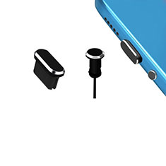 Bouchon Anti-poussiere USB-C Jack Type-C Universel H15 pour Samsung Galaxy A7 Duos SM-A700F A700FD Noir