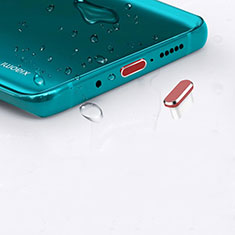 Bouchon Anti-poussiere USB-C Jack Type-C Universel H16 pour Huawei Y9 2019 Rouge