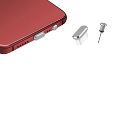 Bouchon Anti-poussiere USB-C Jack Type-C Universel H17 pour Samsung Galaxy Ace Plus S7500 Argent