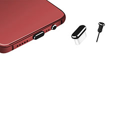 Bouchon Anti-poussiere USB-C Jack Type-C Universel H17 pour Huawei Y9 2019 Noir