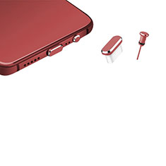 Bouchon Anti-poussiere USB-C Jack Type-C Universel H17 pour Huawei Rhone Rouge