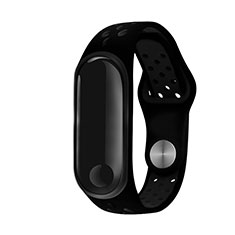 Bracelet Silicone Souple pour Xiaomi Mi Band 3 Noir