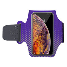 Brassard Sport Housse Universel G04 pour Huawei Honor View 10 Lite Violet