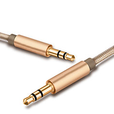 Cable Auxiliaire Audio Stereo Jack 3.5mm Male vers Male A01 pour Huawei Honor MagicBook 14 Or