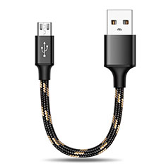 Cable Micro USB Android Universel 25cm S02 pour Samsung Galaxy C7 SM-C7000 Noir