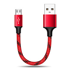 Cable Micro USB Android Universel 25cm S02 pour Samsung Galaxy A15 4G Rouge