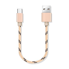 Cable Micro USB Android Universel 25cm S05 pour Samsung Galaxy C7 SM-C7000 Or